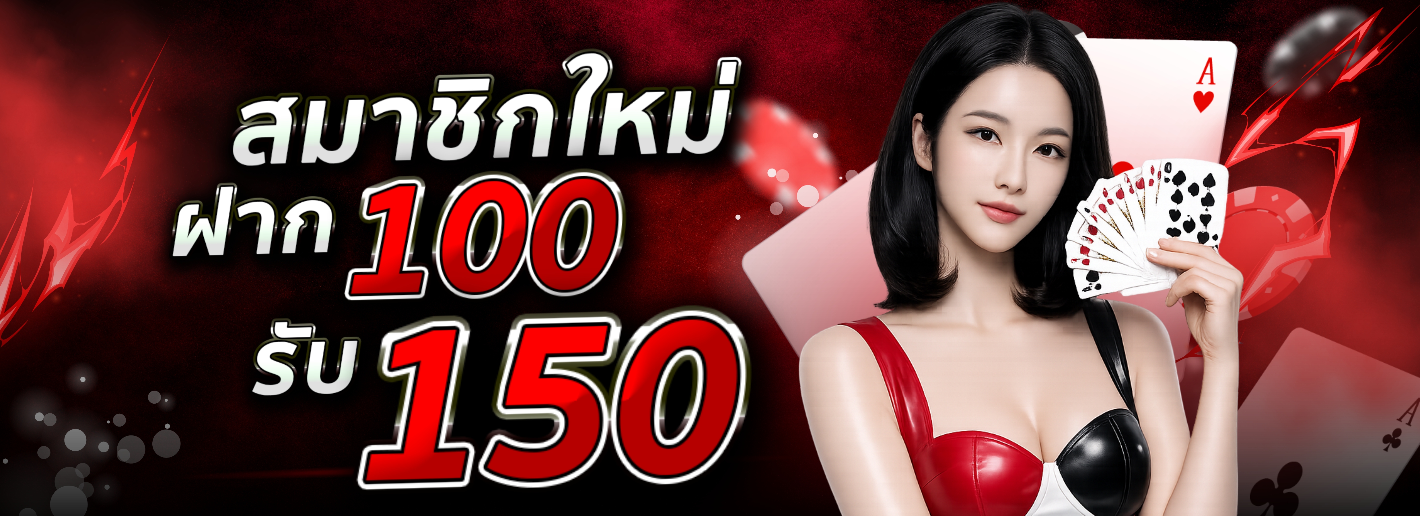 สมาชิกใหม่ ฝาก 100 รับ 150